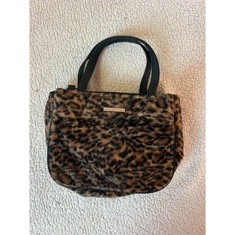 Vintage Y2K Small Fuzzy Cheetah Print Mini Handbag
